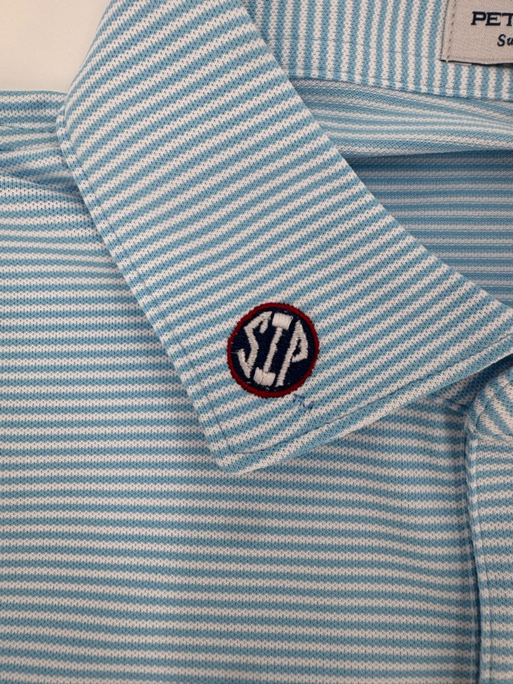 SIP EMBROIDERED COLLAR-Peter Millar Ole Miss Candor Mesh Performance Polo-NWT-L